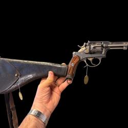 rarissime revolver suisse 1882 avec sa crosse etuit d origine.   waffenfabrik bern