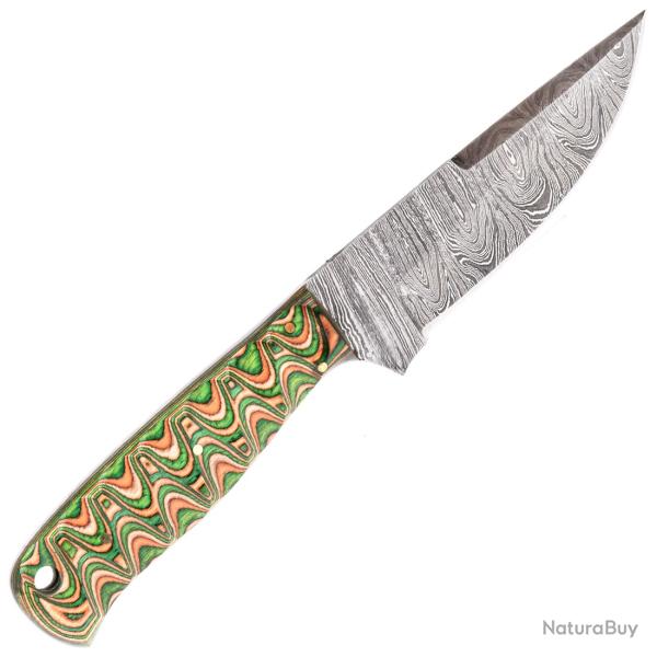 Couteau de chasse et outdoor Rite Edge Hunter Wolorwood lame damas