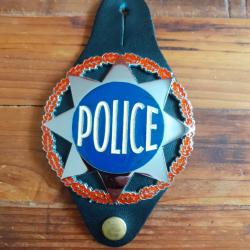 ANCIENNE PLAQUE DE POLICE EN METAL (OBSOLETE)