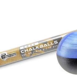 10 Billes craie bleu Noyau acier P2P Cal. 68
