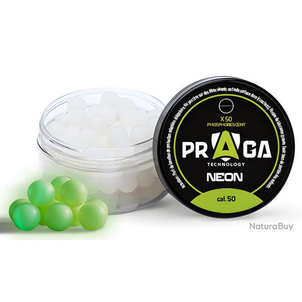 50 Billes phosphorescentes vertes Praga Cal.50