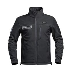 Veste softshell s&eacute;curit&eacute; priv&eacute;e S&Eacute;CU-ONE flap noir M/96