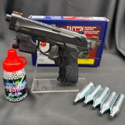 PACK PR&Ecirc;T A TIRER PISTOLET TAC31 CO2 + LASER C4.5 4.1J