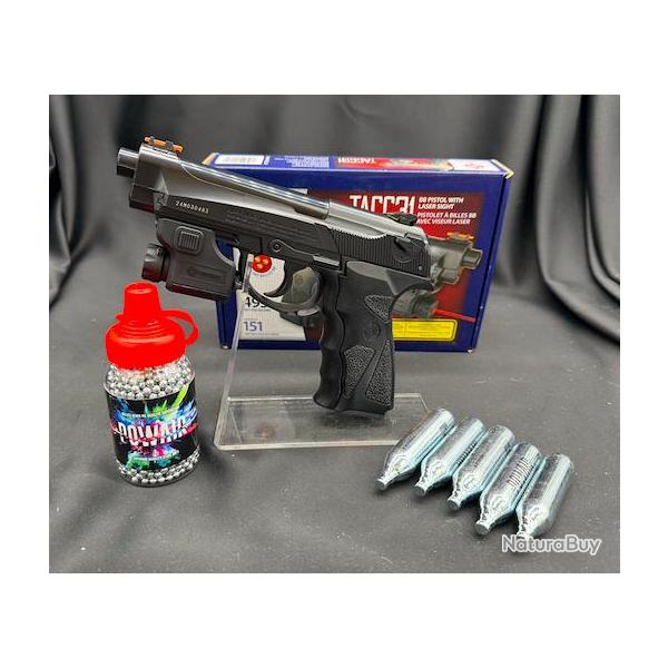 PACK PR�T A TIRER PISTOLET TAC31 CO2 + LASER C4.5 4.1J