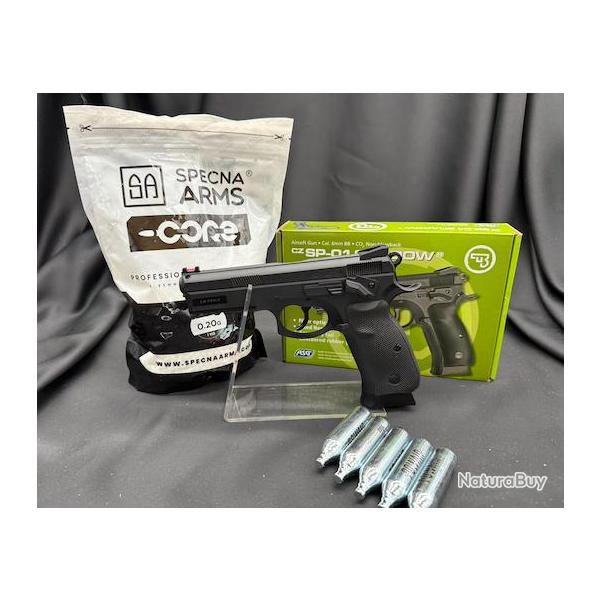 PACK PR�T A TIRER PISTOLET 6MM CZ SP01 SHADOW CO2
