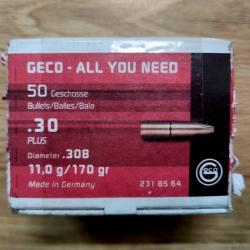 Ogives GECO plus cal 30 170gr