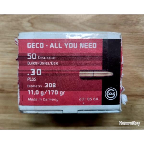 Ogives GECO plus cal 30 170gr