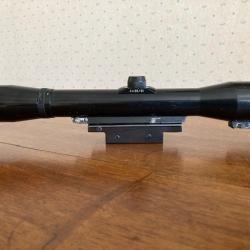 Lunette Allemande 4 x 36 / 81 avec montage en acier , d&eacute;rivable pour rail de 11 mm