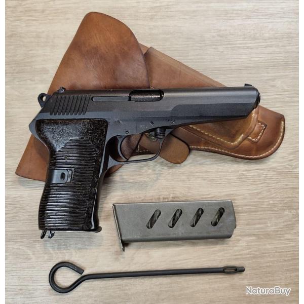 Pistolet CZ mod�le VZ 52 - Calibre 7,62x25 Tokarev + Holster cuir et second chargeur (Occasion)