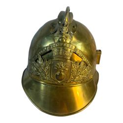 Ancien casque de sapeur-pompier mod&egrave;le 1895 - Dampierre-les-Bains