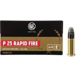 RWS P25 Rapid Fire cal.22lr Premium Line /50 20 boites ( 1000 munitions )