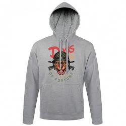 Sweat &agrave; capuche Dogs of War Coloris Gris chin&eacute; Taille XL