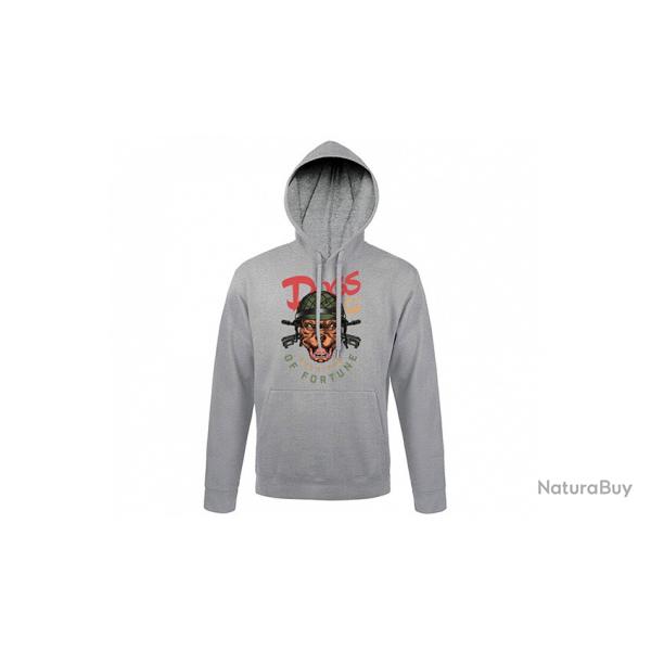 Sweat � capuche Dogs of War Coloris Gris chin� Taille XL