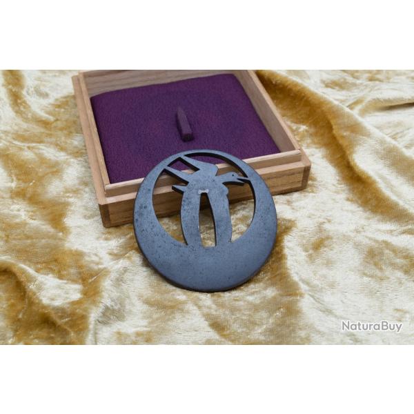 Tsuba �cole Akao de p�riode EDO - Garde de Sabre Japonais Katana Wakizashi
