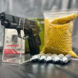 PACK LASER PR&Ecirc;T A TIRER PISTOLET 6MM BERSA THUNDER 9 PRO CO2
