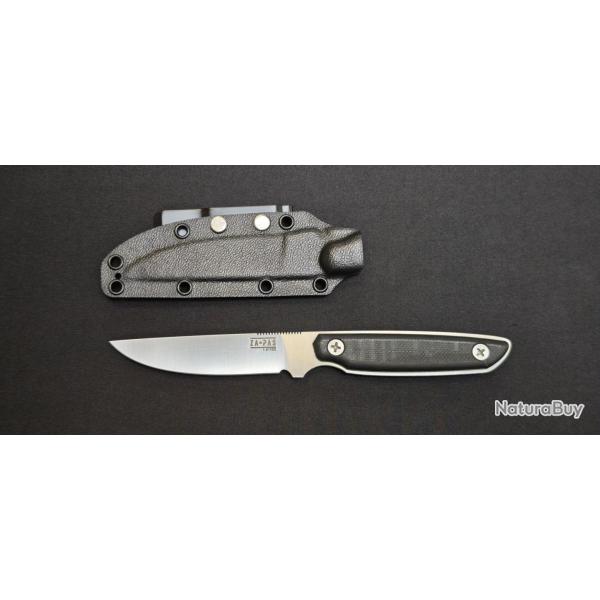 Couteau Fixe Za-Pas EHO-SAT-WBD G10 Manche noir - acier inoxydable
