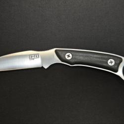 Couteau Fixe Za-Pas TALON TLN-ST-G10-BL Stonewash G10 Noir
