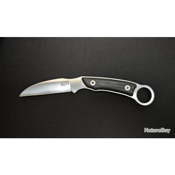 Couteau Fixe Za-Pas TALON TLN-ST-G10-BL Stonewash G10 Noir