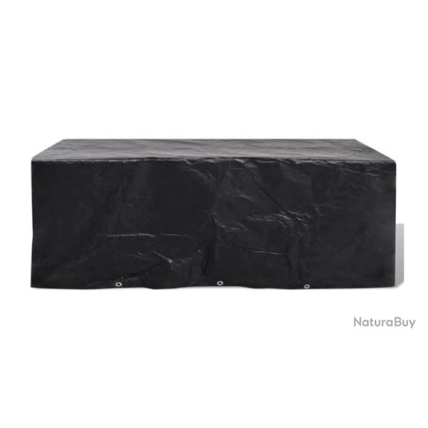 Housse salon jardin noir 229x113x73 cm r�sistante eau UV
