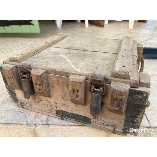 caisse en bois vide pour 20 grenades arm�e fran�aise