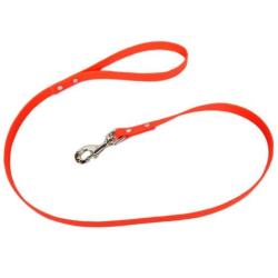 Laisse biothane b&eacute;ta plat orange 1.2ml x 19mm x 2.6mm