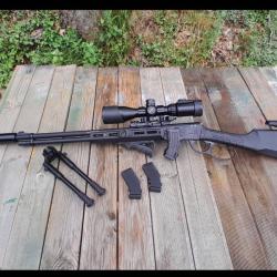 Carabine &agrave; levier sous garde DERYA TM 22 BLACK calibre 22lr customis&eacute; tactique et accessoires