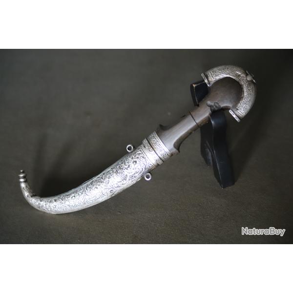Dague Marocaine d'enfant dite koumya, argent et corne - Maroc, 1894-95