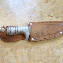 couteau poignard WW2 scout  fa&ccedil;on chantier maquis r&eacute;sistance seconde guerre  marqu&eacute; INOX+ fabriquant