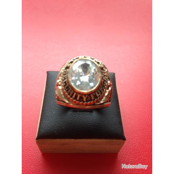 Bague Chevali�re US Air Force Security Forces Plaqu� Or Taille 7 us ou 55 Fr