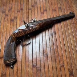 TR&Egrave;S BEAU PISTOLET DE TIR 22 CANON RAY&Eacute; MIROIR VIS&Eacute;E ET D&Eacute;TENTE R&Eacute;GLABLE