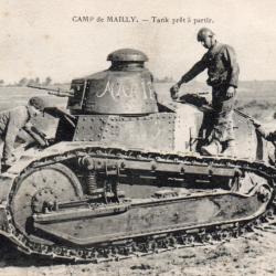 Carte Postale Ancienne - Camp de Mailly - Tank pr&ecirc;t &agrave; partir-N&deg;8255