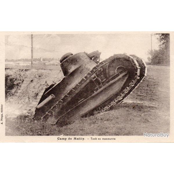 Carte Postale Ancienne - Camp de Mailly. Tank en manoeuvre -N�8253