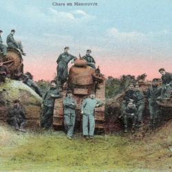 Carte postale "Chars en Manoeuvre". -N&deg;8249