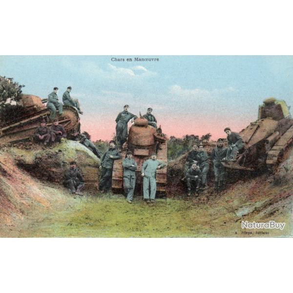 Carte postale "Chars en Manoeuvre". -N�8249