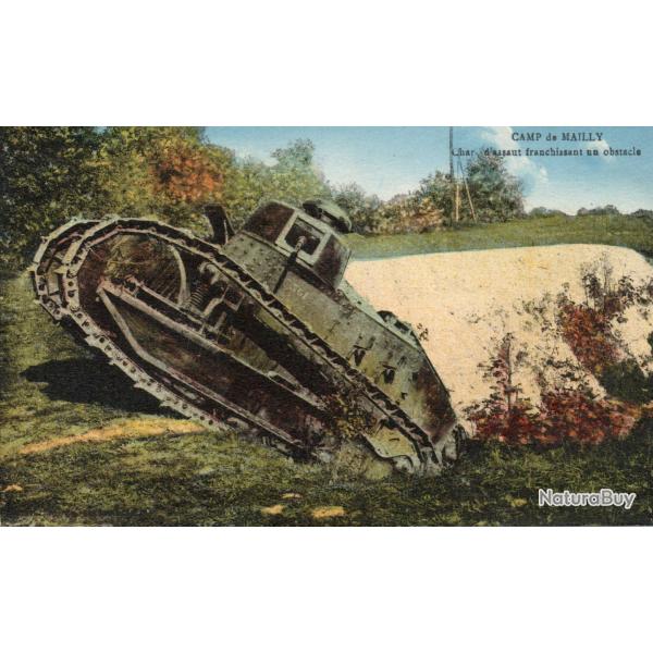 Carte Postale Ancienne - Char d'assaut franchissant un obstacle -N�8254