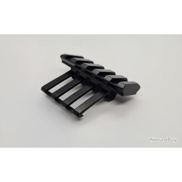 NOUVEAU! Rail Picatinny � 45 degr�s ALUMINIUM RENFORCE, DISCRET NOIR MAT FINITION ANTI TRACE /!].