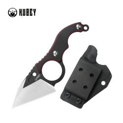 Couteau Fixe Kubey Hippocam Lame D2 Stonewash Tanto Manche G10 Etui Kydex KUB166A