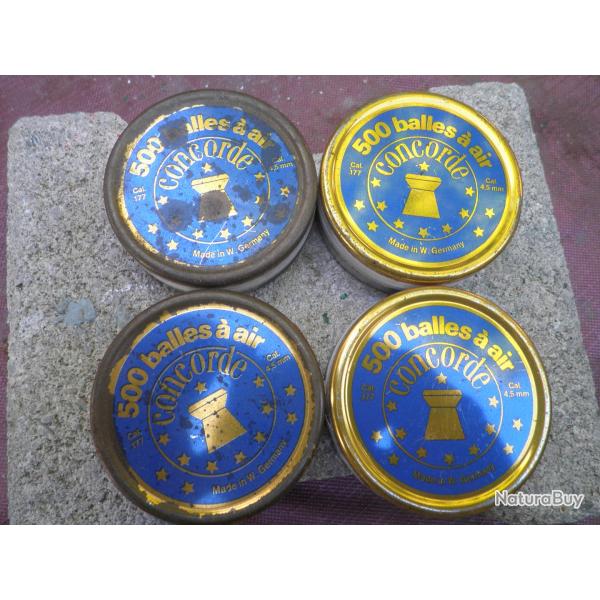 4  BOITES DE PLOMB  POUR CARABINE  EN/ 4/5