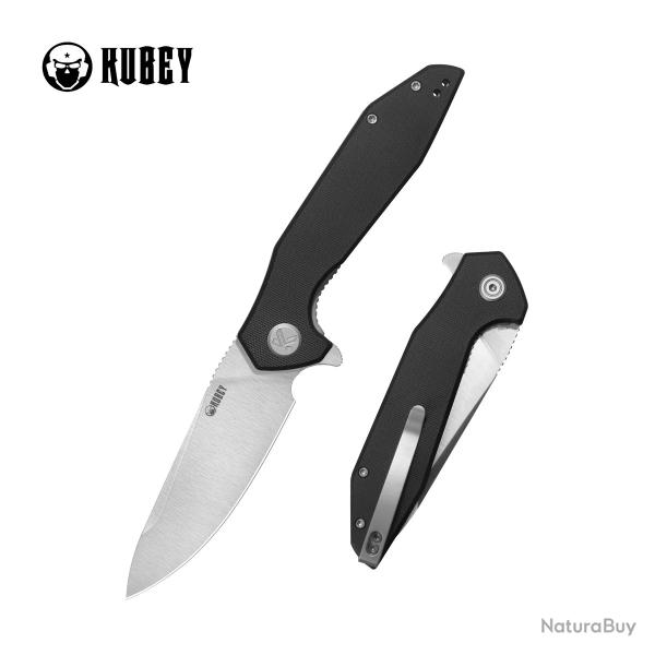 Couteau Pliant Kubey Nova Lame Acier 14C28N Sandvik satin Manche G10 noir liner lock KUB117L