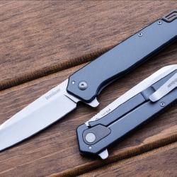 Couteau Kershaw Misdirect XL Lame Reverse Tanto Acier 4Cr Manche Acier Frame Lock Clip KS1441