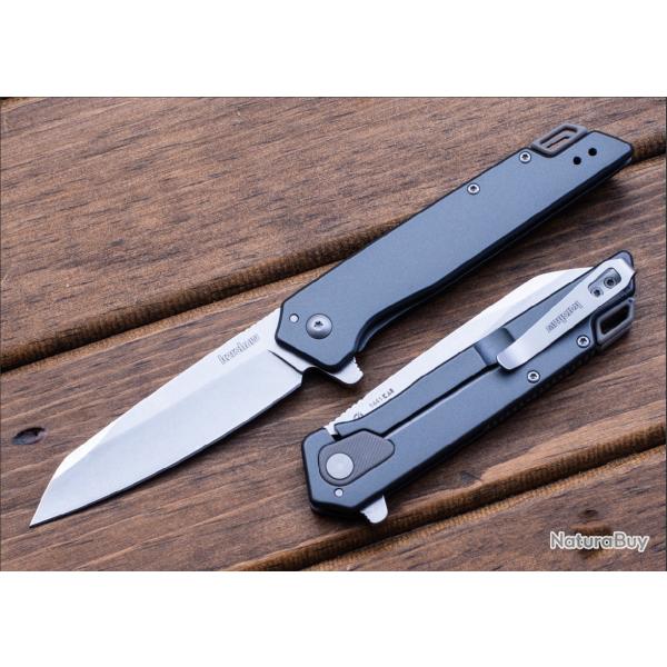 Couteau Kershaw Misdirect XL Lame Reverse Tanto Acier 4Cr Manche Acier Frame Lock Clip KS1441