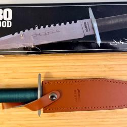 RAMBO FIRST BLOOD - Couteau de survie officiel avec bo&icirc;te et kit de survie