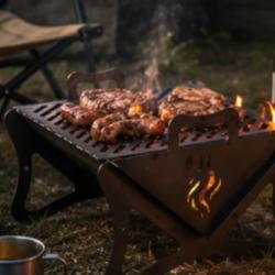 BARBECUE PLIABLE ACIER - CAMPING, CHASSE, P&Ecirc;CHE, BIVOUAC