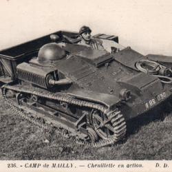 Carte Postale - Camp de Mailly - Chenillette en action - N&deg;8259
