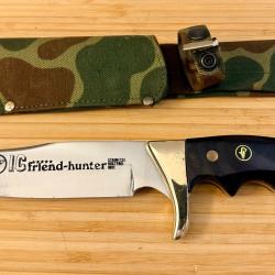 Couteau de chasse IC Friend-Hunter - Type Bowie - Vintage Solingen - Tr&egrave;s bel &eacute;tat