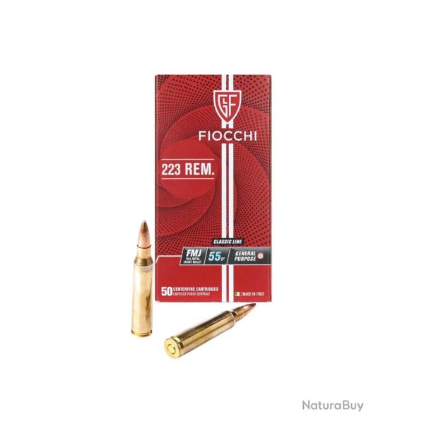 Munitions Fiocchi 223 55gr FMJ X 50
