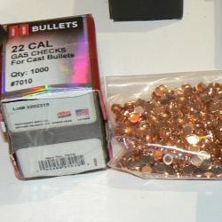 Gas Checks Hornady calibre 22 ref&eacute;rence 7010