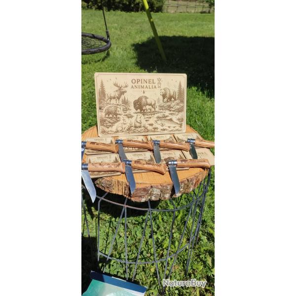 Coffret Opinel Animalia Unique - 7 Couteaux + 9 Plaques Grav�es - F�te des P�res