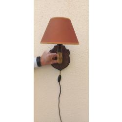 Lot de lampes murales sur support bois