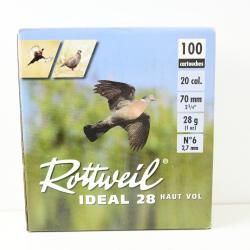 Pack 100 Cartouches Rottweil Ideal 28 calibre 20